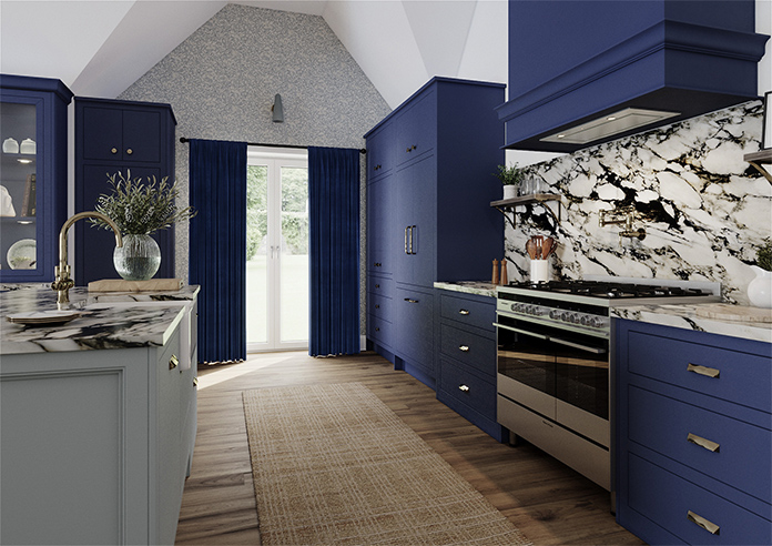 Sunningdale, Indigo - Made to Measure Curtains - Image 7